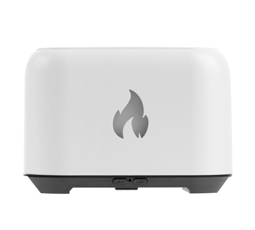 Увлажнитель-ароматизатор Fire Flick с имитацией пламени, белый