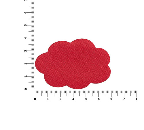 Наклейка тканевая Lunga Calum, L, красная