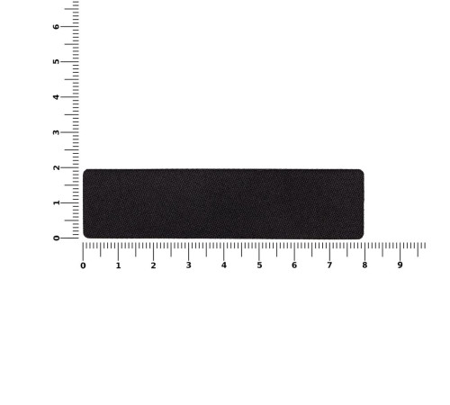 Наклейка тканевая Lunga, S, черная