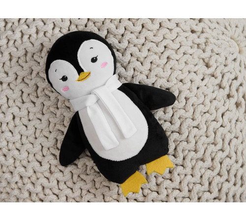 Мягкая игрушка Beastie Toys, пингвиненок с белым шарфом