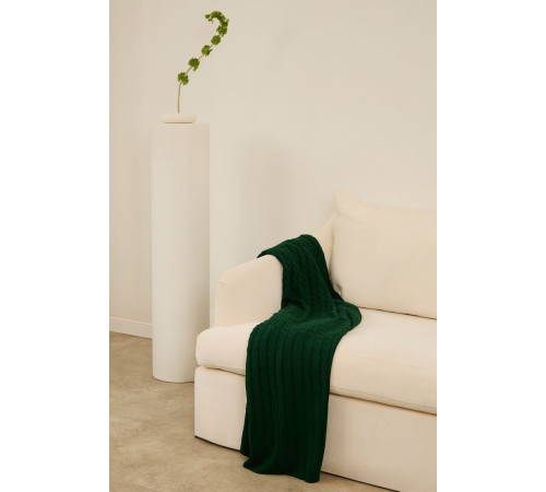 Плед Tressa, темно-зеленый