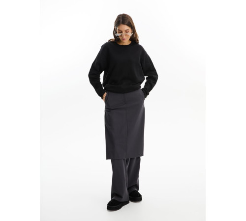 Лонгслив унисекс Siluetti Fuori, черный