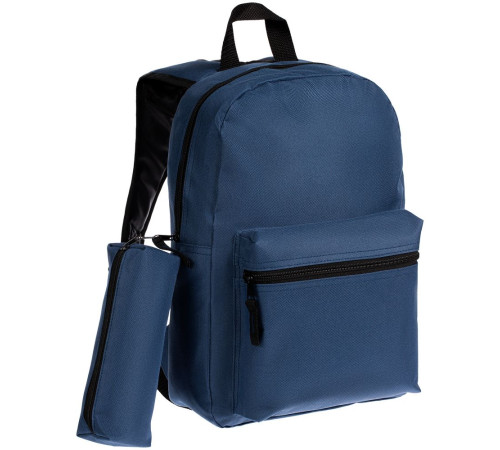 Детский рюкзак Base Kids с пеналом, темно-синий