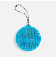 Пешеходный светоотражатель с цепочкой «Круг», синий