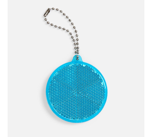 Пешеходный светоотражатель с цепочкой «Круг», синий
