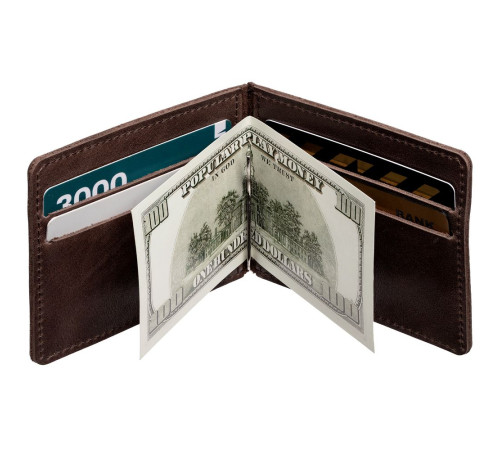 Зажим для купюр Apache, темно-коричневый