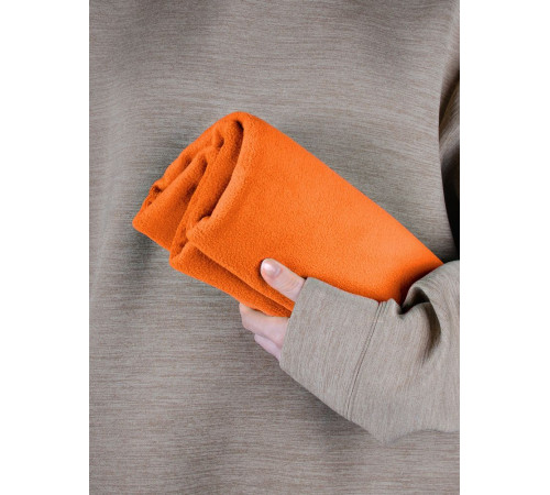 Флисовый плед Warm&Peace, оранжевый