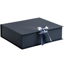 Коробка на лентах Tie Up, темно-синяя