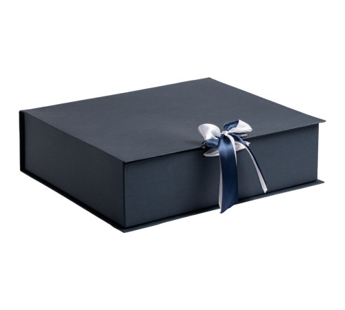 Коробка на лентах Tie Up, темно-синяя