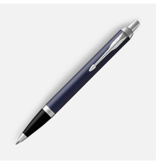 Ручка шариковая Parker IM Core Matte Blue CT, темно-синяя с черным