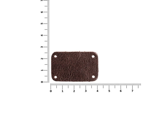 Лейбл кожаный Beta, S, коричневый