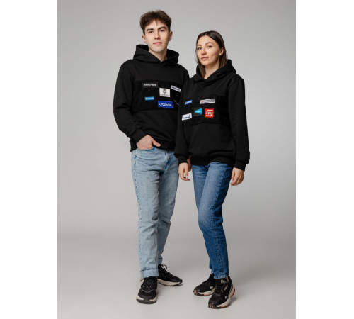 Худи унисекс Patch Catcher со вставкой из липучки, черное