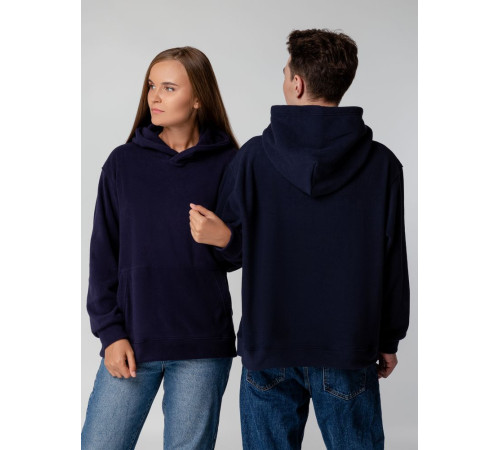 Худи флисовое унисекс Manakin, темно-синее