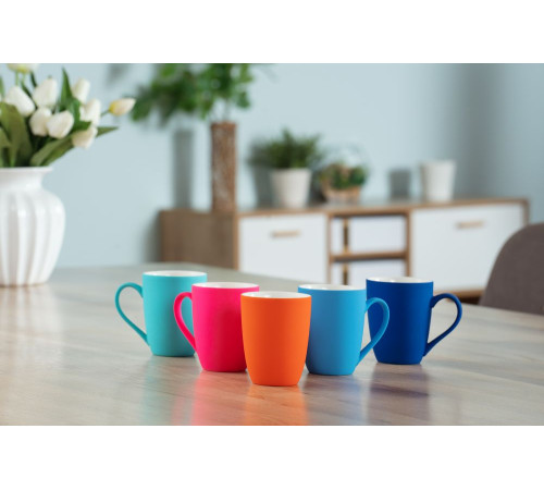 Кружка Good Morning с покрытием софт-тач, ver.2, оранжевая