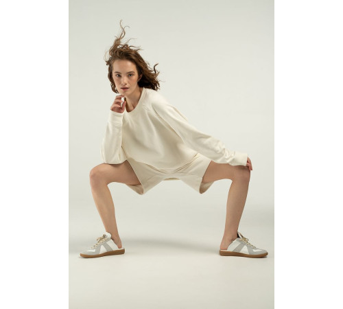 Свитшот унисекс S1, молочно-белый