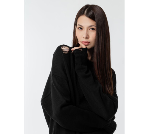 Джемпер оверсайз унисекс Grunge, черный