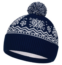Шапка Elnik, синяя с молочно-белым