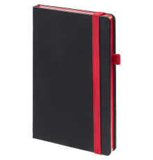 Ежедневник Ton, недатированный, черный с красным