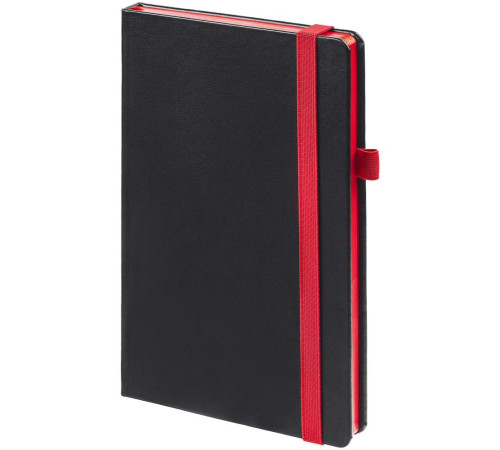 Ежедневник Ton, недатированный, черный с красным