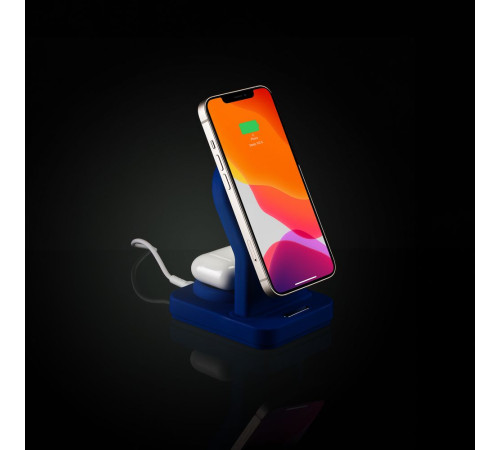 Зарядная станция с подсветкой Cooper Duo, синяя