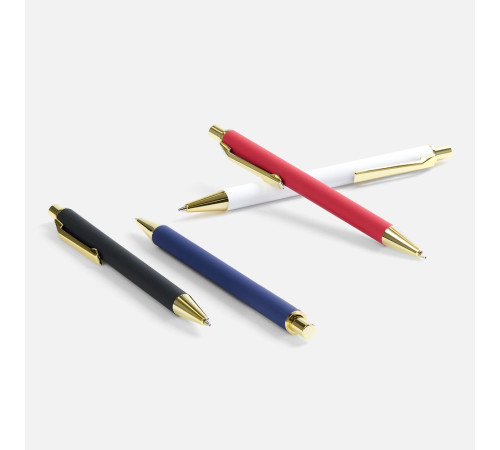 Ручка шариковая Lobby Soft Touch Gold, красная