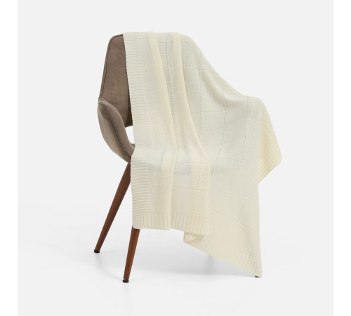 Плед Quadrisma, белый (молочный)