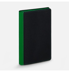 Ежедневник Nice Twice, недатированный, черный с ярко-зеленым