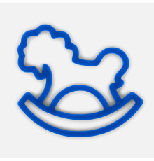 Подвеска «Лошадка-качалка», 3D-печать, синяя