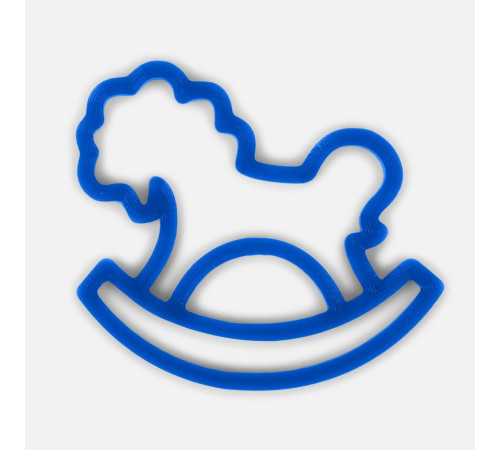 Подвеска «Лошадка-качалка», 3D-печать, синяя