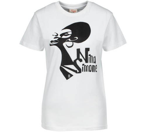 Футболка женская «Меламед. Nina Simone», белая