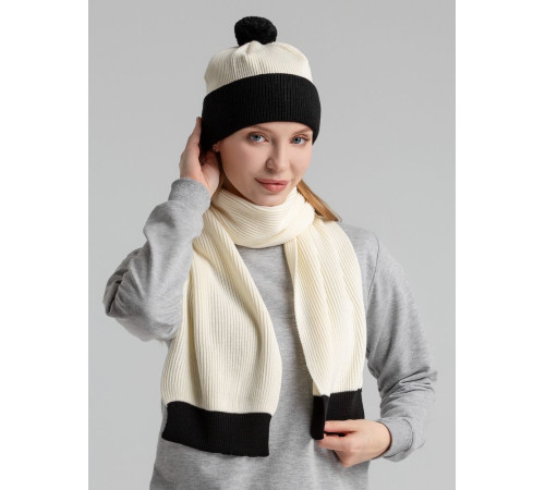 Шарф Snappy, белый с черным