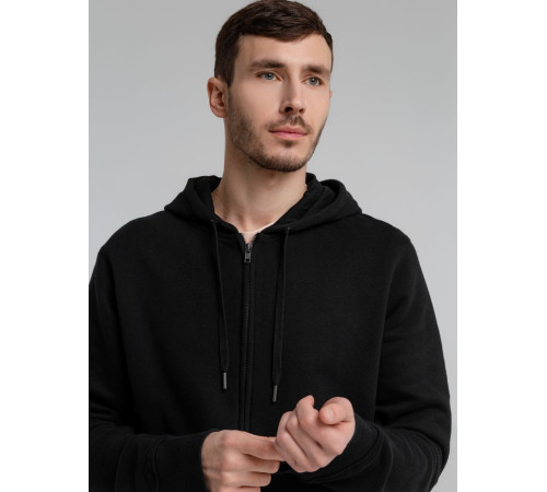 Толстовка на молнии с капюшоном унисекс King, черная