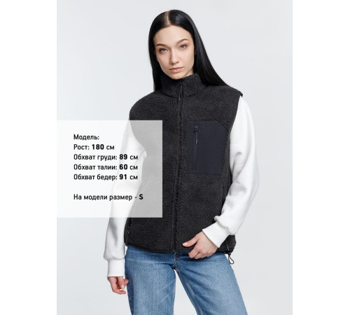 Жилет унисекс Fury BW, темно-серый (графит)