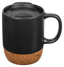 Кружка с пробковой подставкой Corky Walk, черная