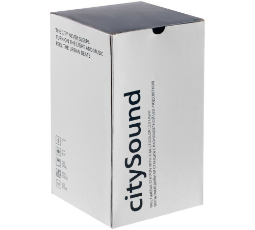 Беспроводная колонка с подсветкой citySound, черная