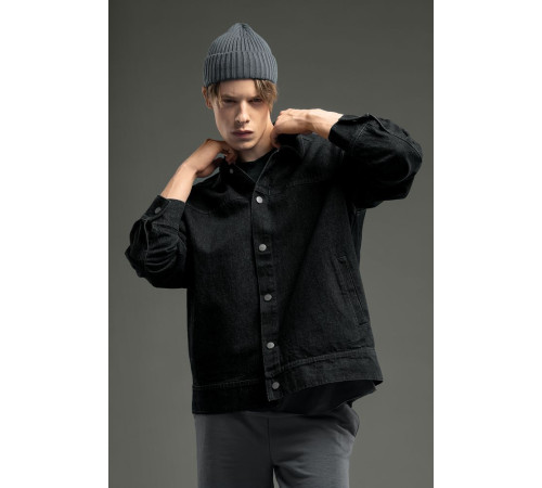 Куртка джинсовая O1, черная