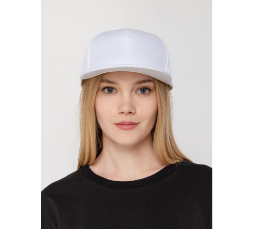 Бейсболка Snapback с прямым козырьком, белая