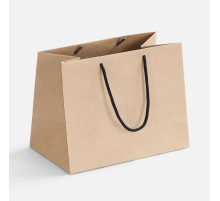 Пакет бумажный Stor, неокрашенный с черными ручками