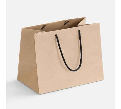 Пакет бумажный Stor, неокрашенный с черными ручками