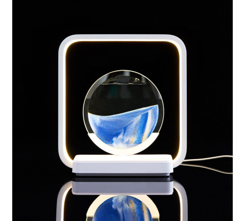 Интерьерный светильник с беспроводной зарядкой Sandflow, белый