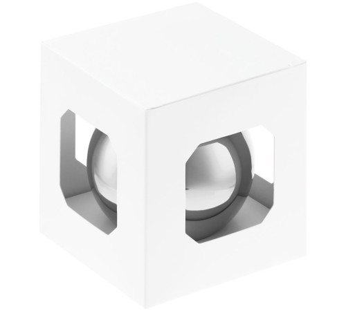 Елочный шар Finery Gloss, 8 см, глянцевый серебристый