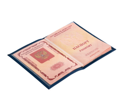 Обложка для паспорта Shall, синяя