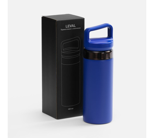 Термостакан Leval с ситечком, синий