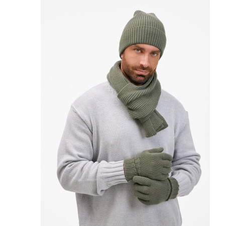 Шапка Catch Match без помпона, зеленая (полынь)