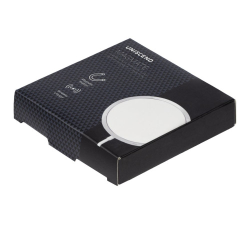 Беспроводное зарядное устройство с магнитами Magmate, серебристое