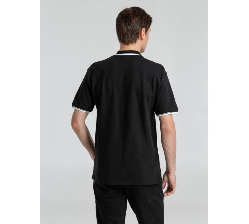 Рубашка поло мужская с контрастной отделкой Practice 270 черная