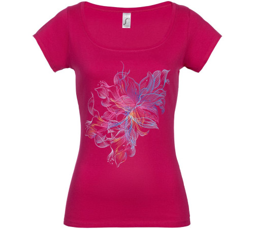 Футболка женская Vibrance, темно-розовая (фуксия)