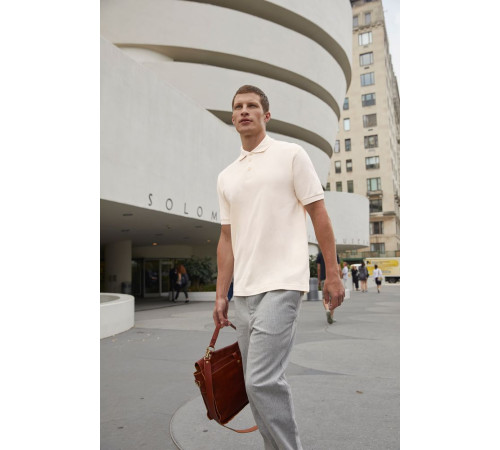 Рубашка поло Heavymill серый меланж