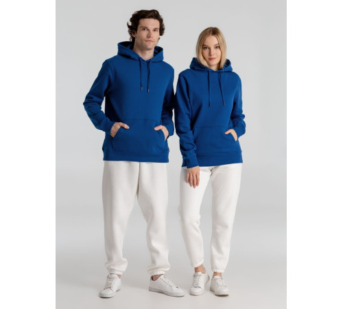 Толстовка с капюшоном унисекс King, ярко-синяя