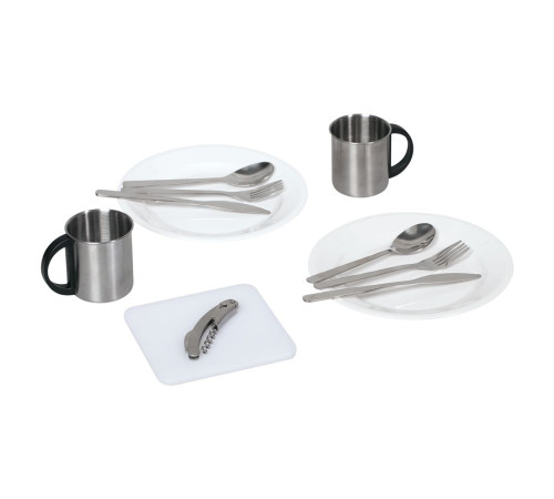 Набор для пикника Fridag на 2 персоны, темно-синий с серым